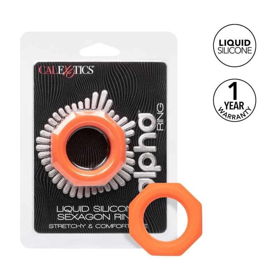 CALIFORNIA EXOTICS - ALPHA SEXAGON RING ORANGE